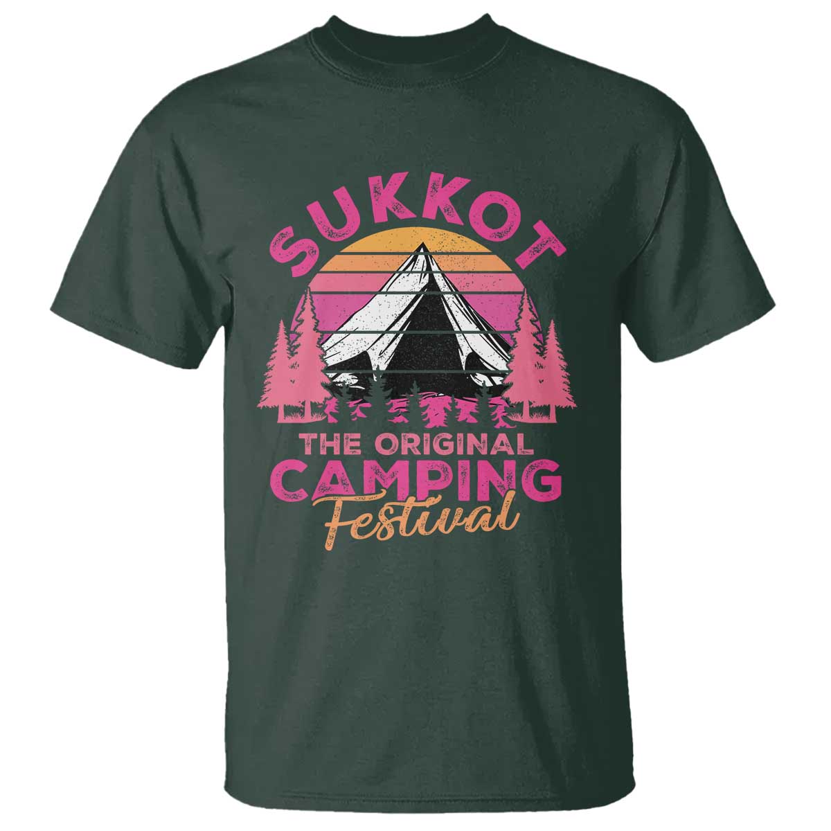 Sukkot T Shirt The Original Camping Festival Jewish Holiday - Wonder Print Shop