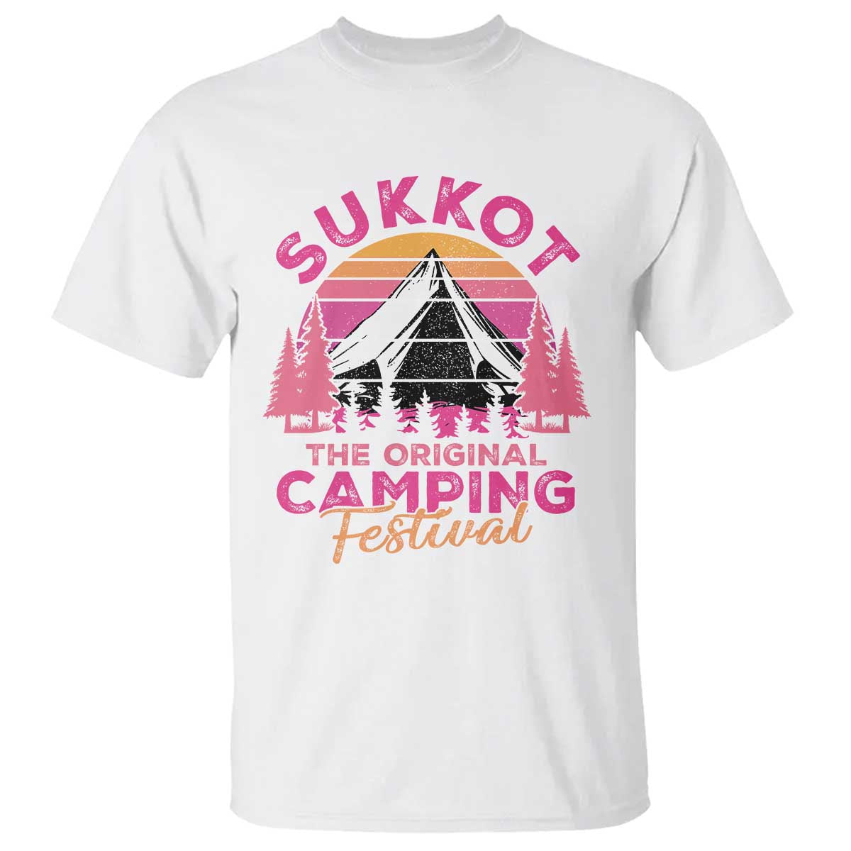 Sukkot T Shirt The Original Camping Festival Jewish Holiday - Wonder Print Shop