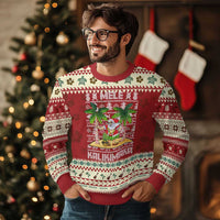 Xmas In Hawaii Ugly Christmas Sweater Mele Kalikimaka Santa Hawaiian Christmas Hula Dance - Wonder Print Shop