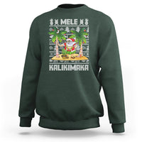 Mele Kalikimaka Santa Hawaiian Christmas Hula Dance Sweatshirt - Wonder Print Shop