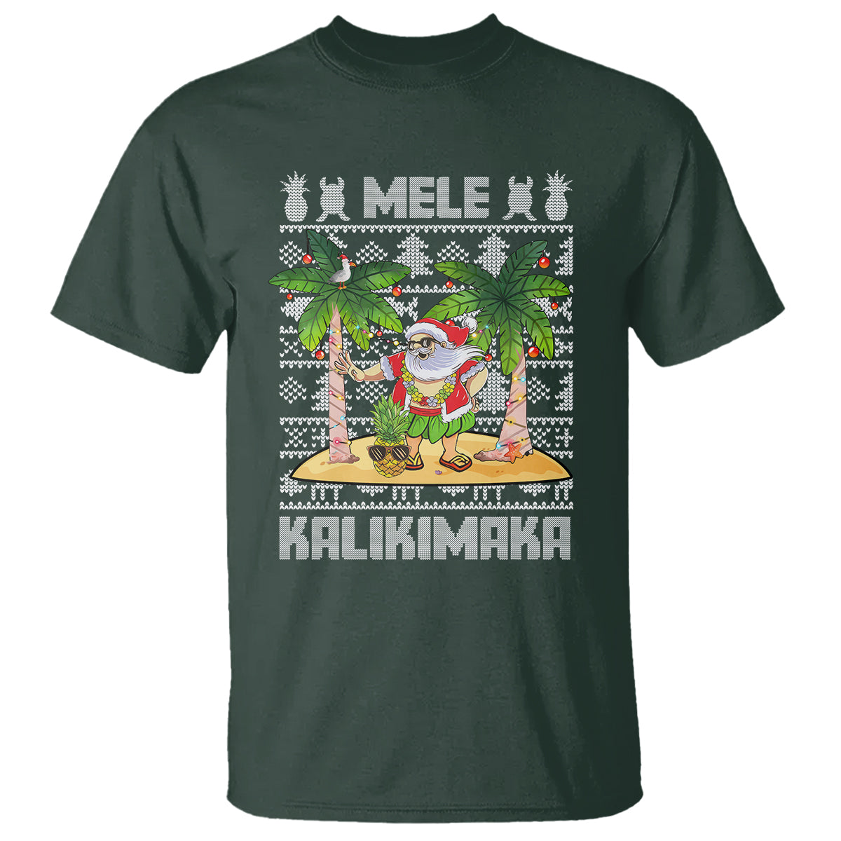 Mele Kalikimaka Santa Hawaiian Christmas Hula Dance T Shirt - Wonder Print Shop