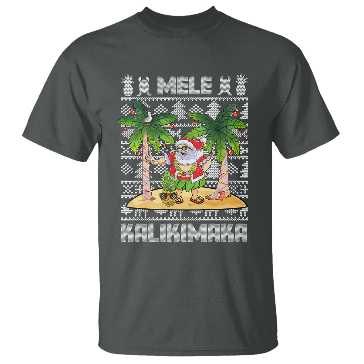 Mele Kalikimaka Santa Hawaiian Christmas Hula Dance T Shirt - Wonder Print Shop