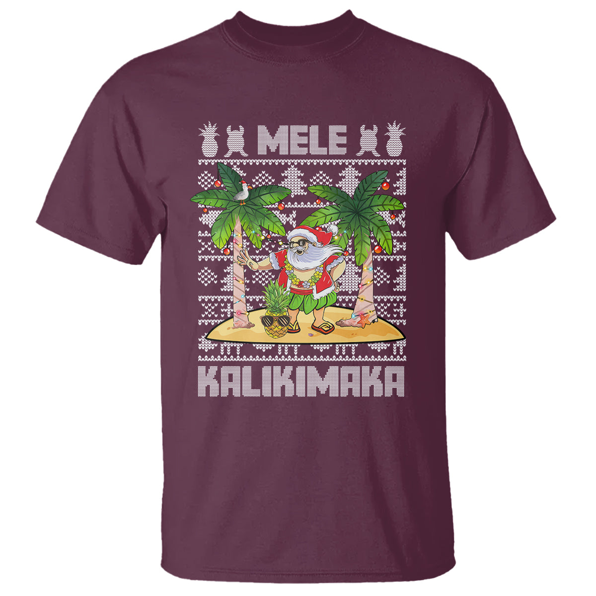 Mele Kalikimaka Santa Hawaiian Christmas Hula Dance T Shirt - Wonder Print Shop