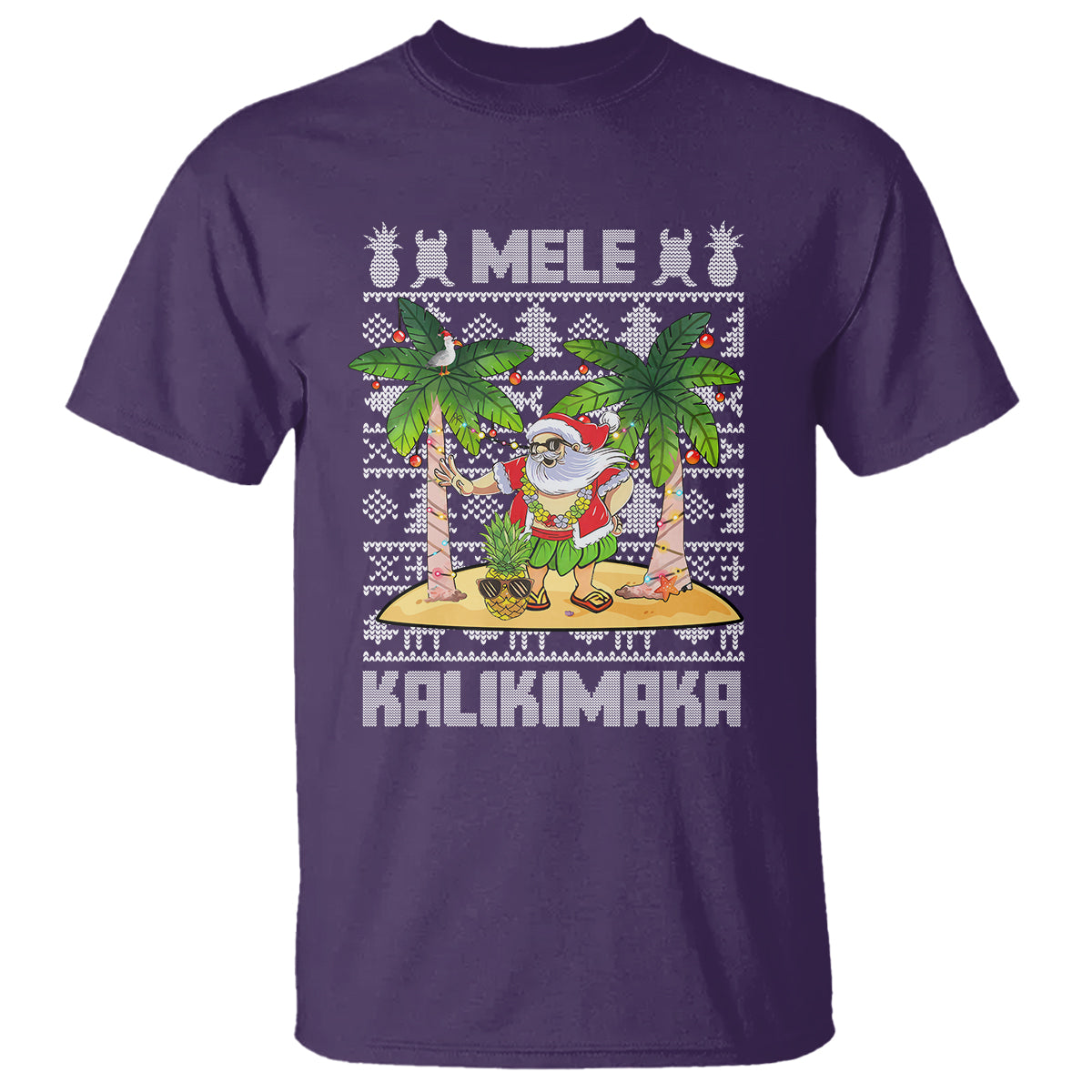 Mele Kalikimaka Santa Hawaiian Christmas Hula Dance T Shirt - Wonder Print Shop