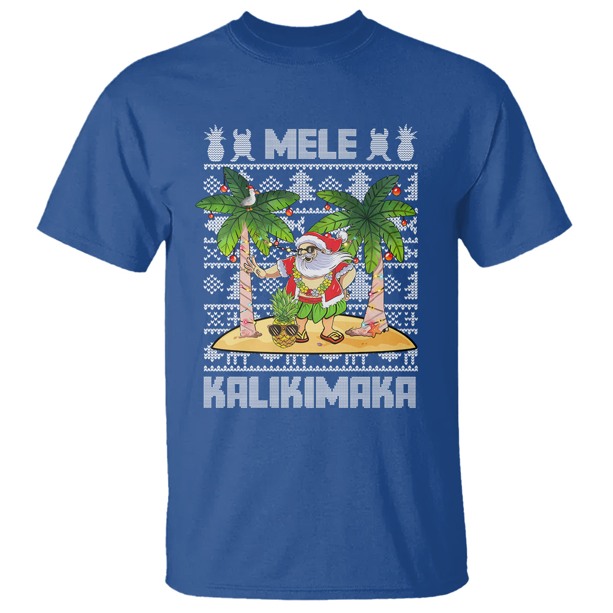 Mele Kalikimaka Santa Hawaiian Christmas Hula Dance T Shirt - Wonder Print Shop