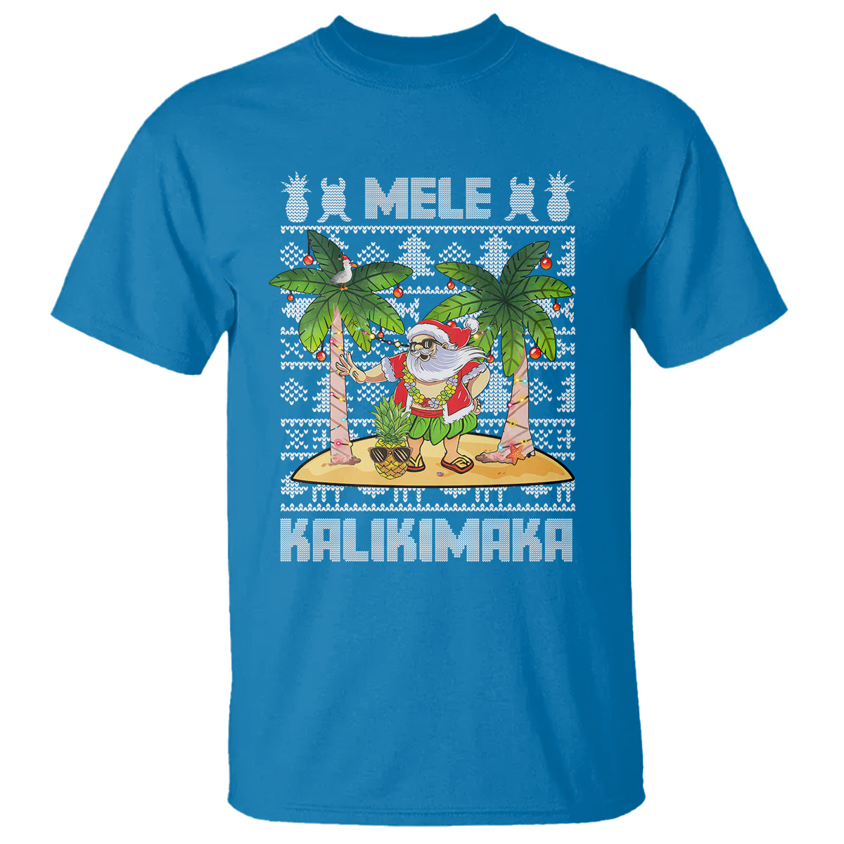 Mele Kalikimaka Santa Hawaiian Christmas Hula Dance T Shirt - Wonder Print Shop