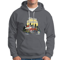 Christmas Hoodie Santa Riding Motorcycle Biker City At Night Holiday - Wonder Print Shop