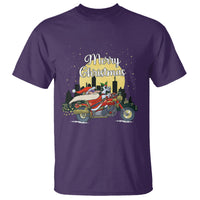 Christmas T Shirt Santa Riding Motorcycle Biker City At Night Holiday - Wonder Print Shop