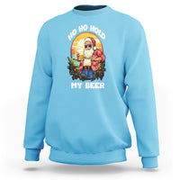 Christmas In Hawaii Sweatshirt Ho Ho Hold My Beer Cool Santa Sunglass - Wonder Print Shop