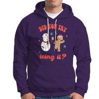 Christmas Hoodie Did You Try Icing It? Snowman Nurse Snap Gingerbread - Wonder Print Shop