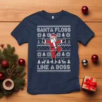 Christmas T Shirt Santa Floss Like A Boss Funny Dancing - Wonder Print Shop