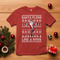 Christmas T Shirt Santa Floss Like A Boss Funny Dancing - Wonder Print Shop