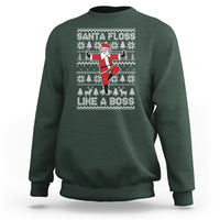 Christmas Sweatshirt Santa Floss Like A Boss Funny Dancing - Wonder Print Shop