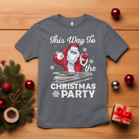 This Way to The Christmas Party Cool Santa DJ T Shirt - Wonder Print Shop