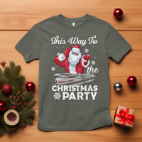 This Way to The Christmas Party Cool Santa DJ T Shirt - Wonder Print Shop