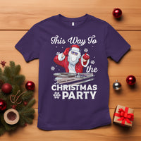 This Way to The Christmas Party Cool Santa DJ T Shirt - Wonder Print Shop