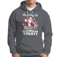 This Way to The Christmas Party Cool Santa DJ Hoodie - Wonder Print Shop