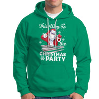This Way to The Christmas Party Cool Santa DJ Hoodie - Wonder Print Shop