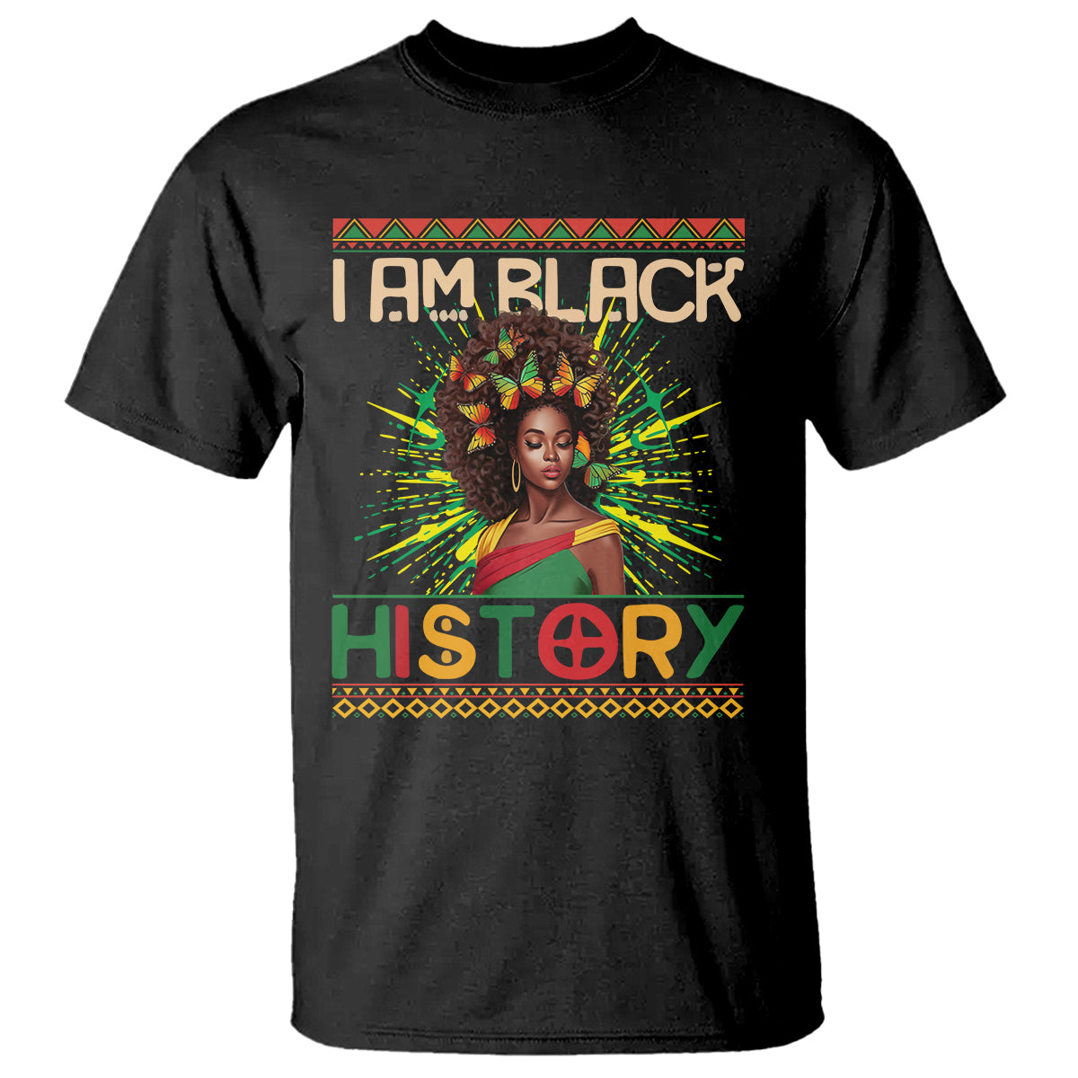 I Am Black History African American Women Pretty Butterfly T Shirt - Wonder Print Shop