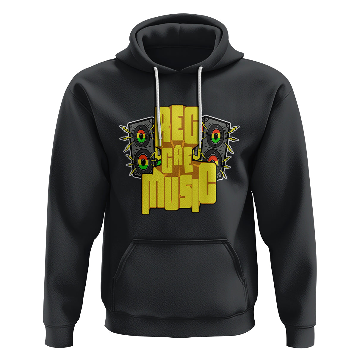 Reggae Music Musicbox Boombox Rastafari Roots Rasta Hoodie - Wonder Print Shop