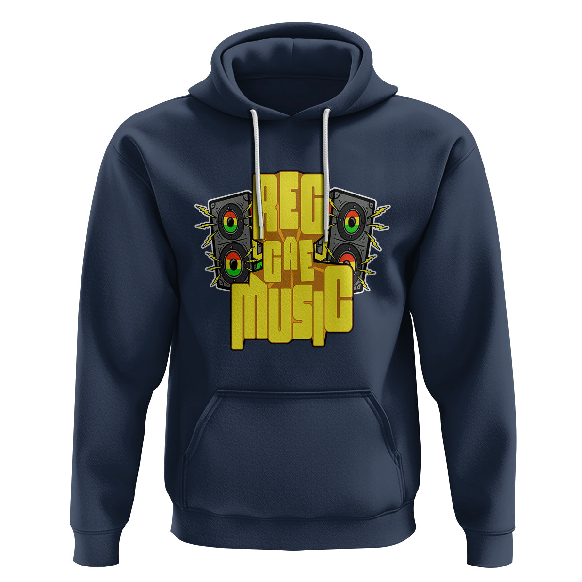 Reggae Music Musicbox Boombox Rastafari Roots Rasta Hoodie - Wonder Print Shop