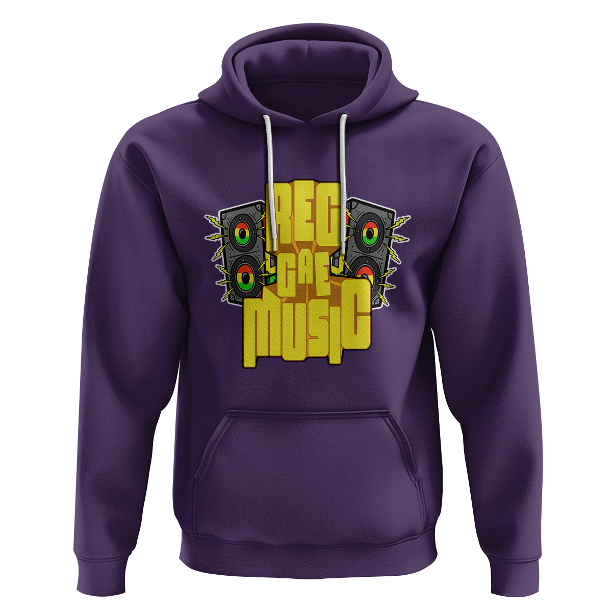 Reggae Music Musicbox Boombox Rastafari Roots Rasta Hoodie - Wonder Print Shop