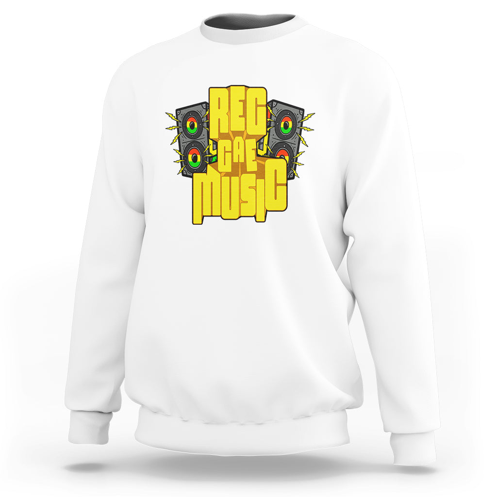 Reggae Music Musicbox Boombox Rastafari Roots Rasta Sweatshirt - Wonder Print Shop