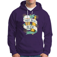 Happy New Beers Funny New Year Eve NYE Party Beer Lover Hoodie - Wonder Print Shop