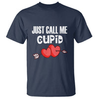 Valentine's Day T Shirt Just Call Me Cupid Retro Arrow Heart - Wonder Print Shop