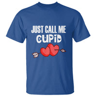 Valentine's Day T Shirt Just Call Me Cupid Retro Arrow Heart - Wonder Print Shop