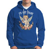 Valentine's Day Hoodie I'd Hit That Cupid Vintage Art Rose - Wonder Print Shop