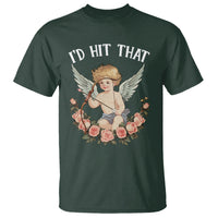 Valentine's Day T Shirt I'd Hit That Cupid Vintage Art Rose - Wonder Print Shop