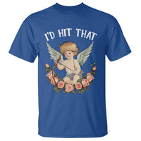 Valentine's Day T Shirt I'd Hit That Cupid Vintage Art Rose - Wonder Print Shop