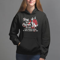 Valentine's Day Hoodie Roses Are Red Corpses Are Blue Horror Rose Bloody - Wonder Print Shop