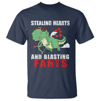 Valentine's Day T Shirt Cute Dinosaur Cupid Stealing Hearts And Blasting Farts - Wonder Print Shop