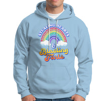 Valentine's Day Hoodie Stealing Hearts And Blasting Fart Funny Rainbow Heart - Wonder Print Shop