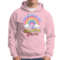 Valentine's Day Hoodie Stealing Hearts And Blasting Fart Funny Rainbow Heart - Wonder Print Shop