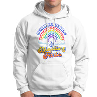 Valentine's Day Hoodie Stealing Hearts And Blasting Fart Funny Rainbow Heart - Wonder Print Shop