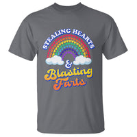 Valentine's Day T Shirt Stealing Hearts And Blasting Fart Funny Rainbow Heart - Wonder Print Shop