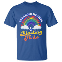 Valentine's Day T Shirt Stealing Hearts And Blasting Fart Funny Rainbow Heart - Wonder Print Shop