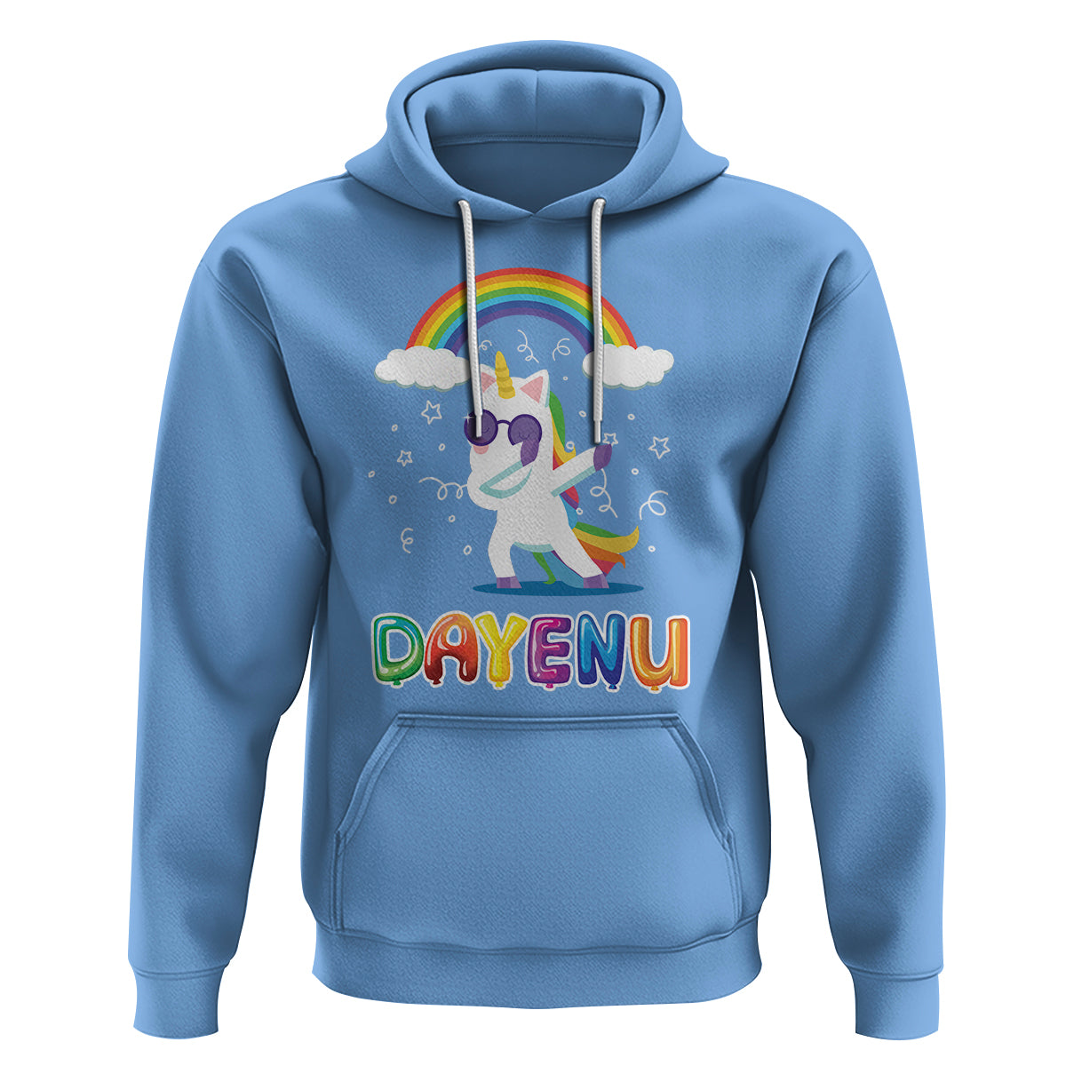 Passover Hoodie Cute Unicorn Dayenu For Jewish Kids Boys Girls - Wonder Print Shop
