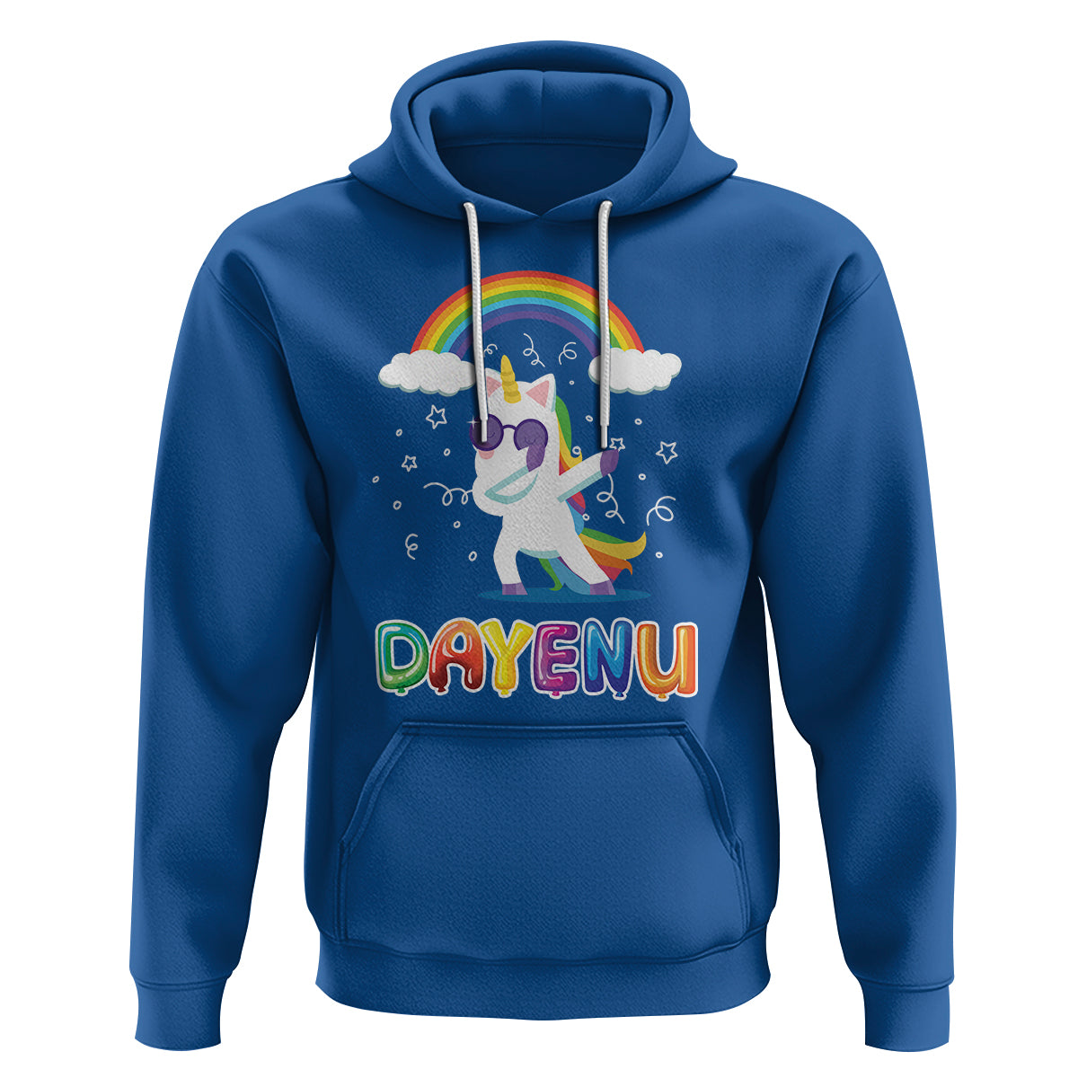 Passover Hoodie Cute Unicorn Dayenu For Jewish Kids Boys Girls - Wonder Print Shop