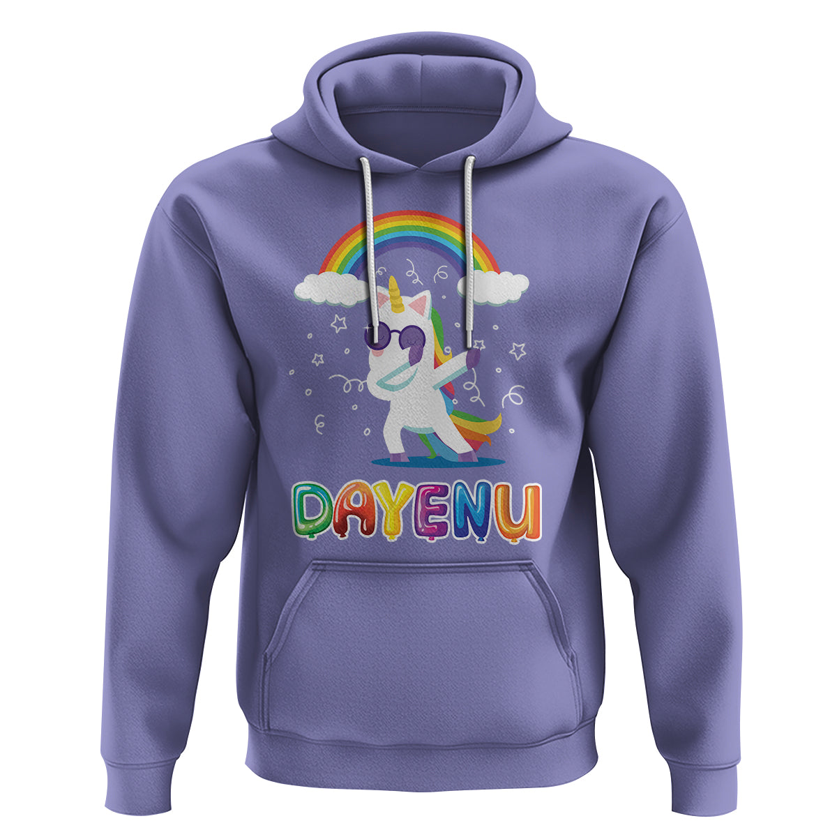 Passover Hoodie Cute Unicorn Dayenu For Jewish Kids Boys Girls - Wonder Print Shop