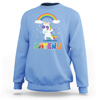 Passover Sweatshirt Cute Unicorn Dayenu For Jewish Kids Boys Girls - Wonder Print Shop