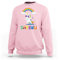 Passover Sweatshirt Cute Unicorn Dayenu For Jewish Kids Boys Girls - Wonder Print Shop
