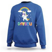 Passover Sweatshirt Cute Unicorn Dayenu For Jewish Kids Boys Girls - Wonder Print Shop
