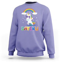Passover Sweatshirt Cute Unicorn Dayenu For Jewish Kids Boys Girls - Wonder Print Shop