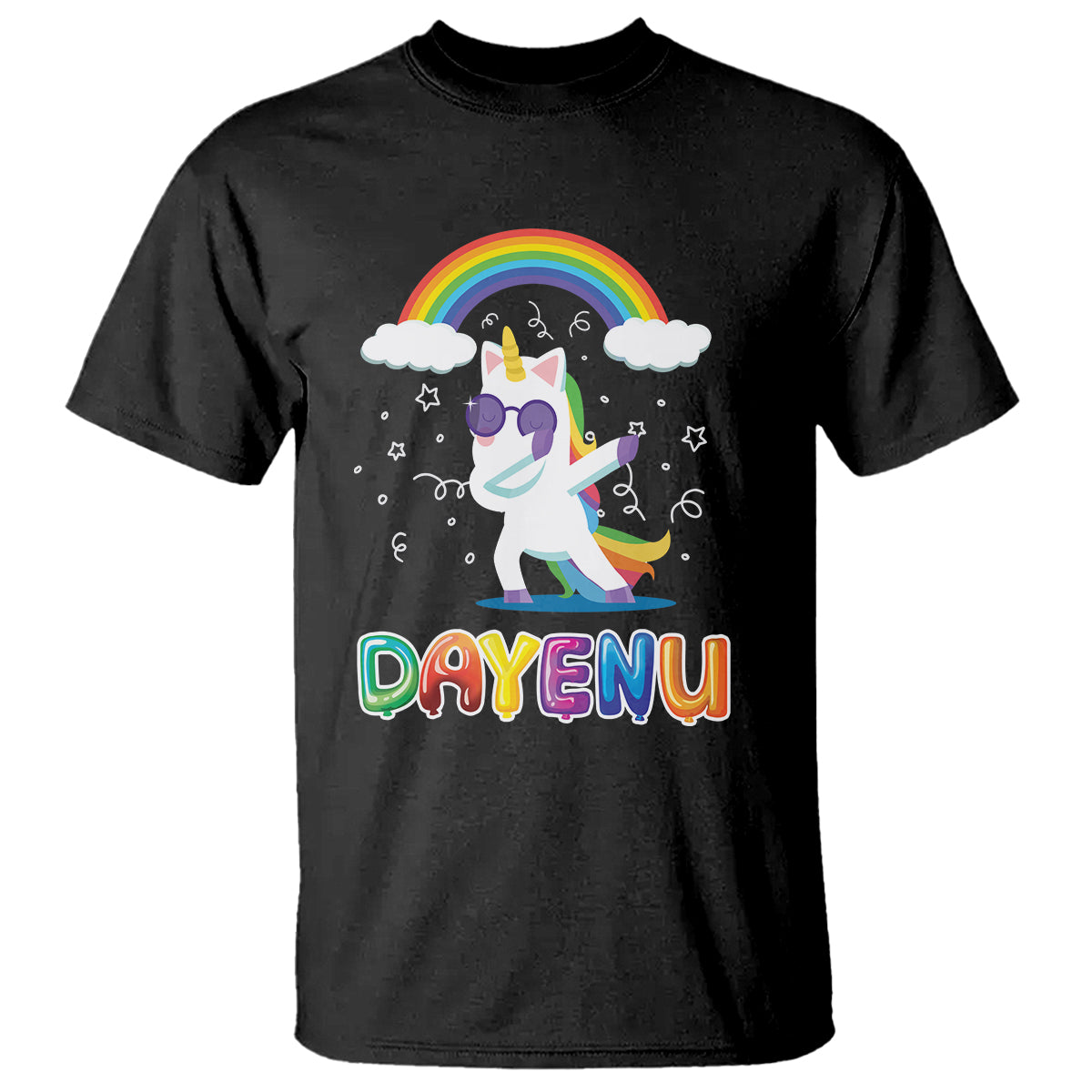 Passover T Shirt Cute Unicorn Dayenu For Jewish Kids Boys Girls - Wonder Print Shop