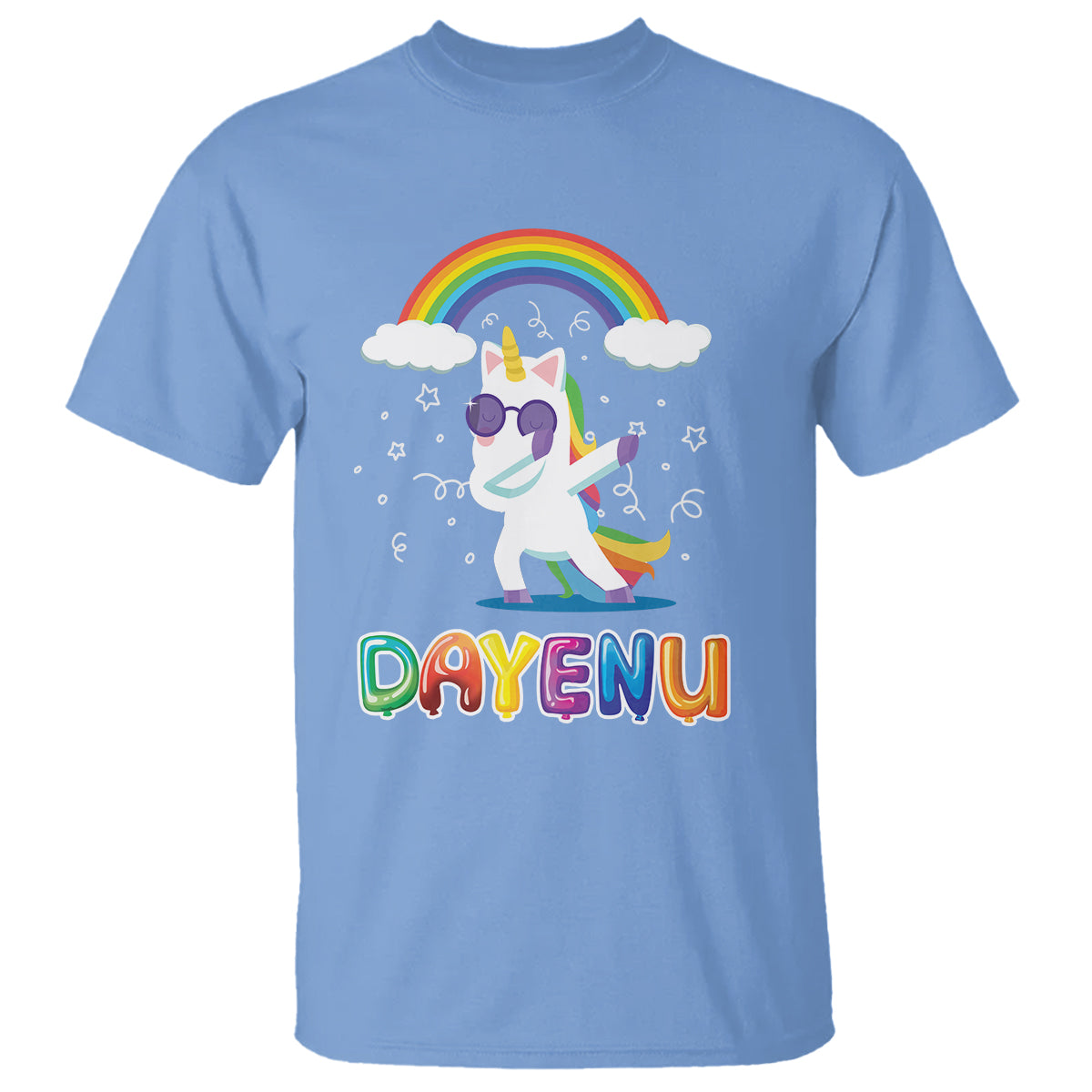Passover T Shirt Cute Unicorn Dayenu For Jewish Kids Boys Girls - Wonder Print Shop