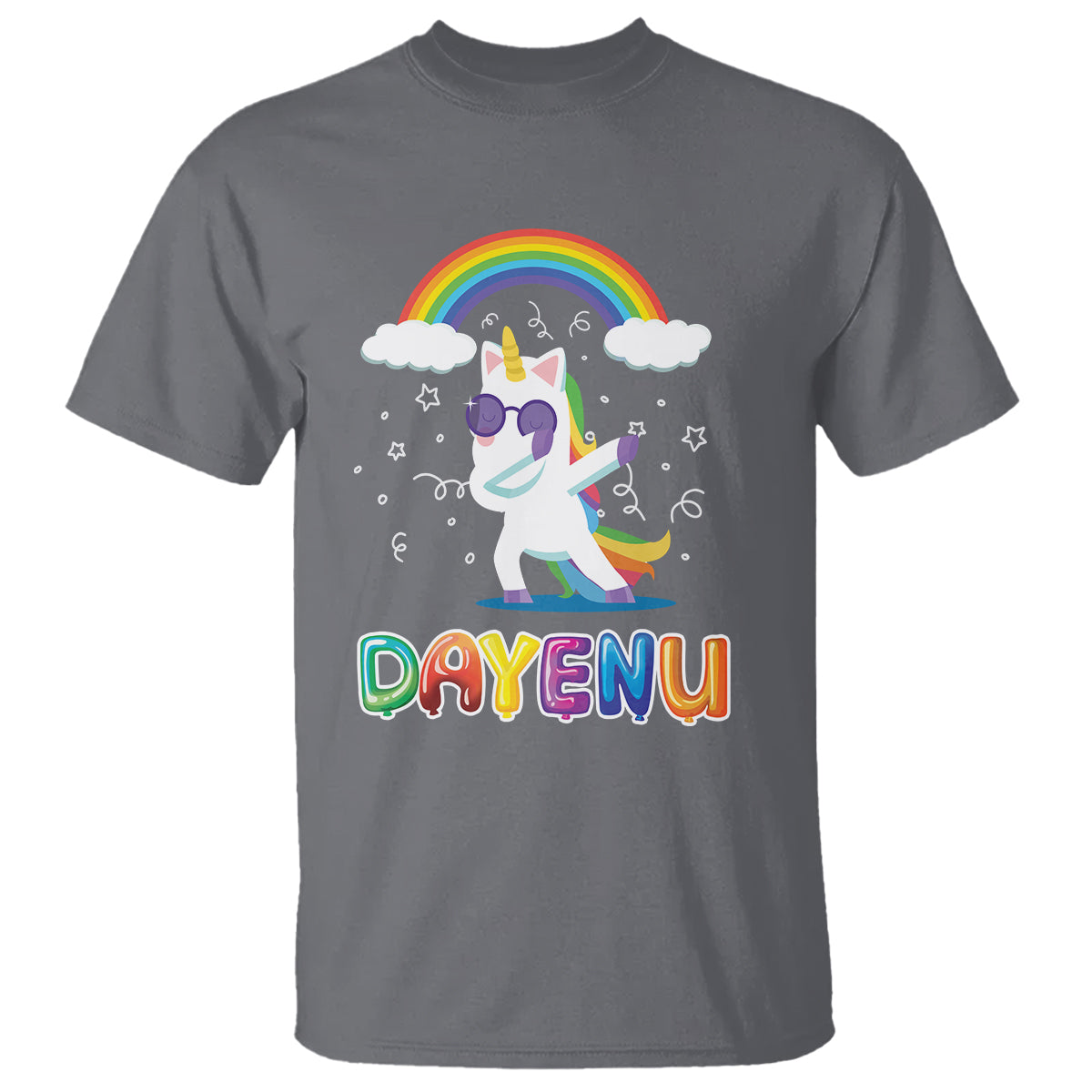 Passover T Shirt Cute Unicorn Dayenu For Jewish Kids Boys Girls - Wonder Print Shop